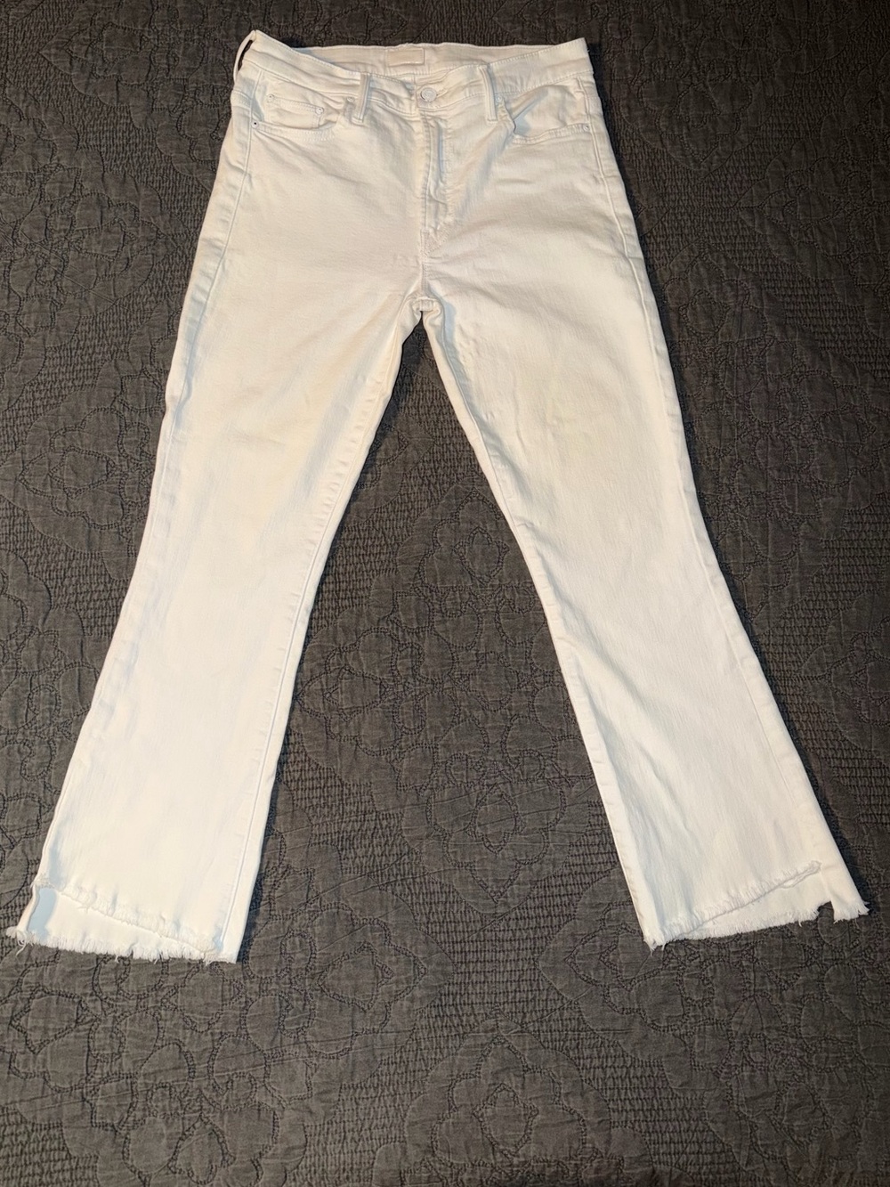 MOTHER-The Insider Crop Step Fray Jeans-Wash-Fairest Of Them All Women’s Size-28